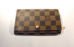 画像1: LOUIS VUITTON ダミエ 二つ折り財布　012