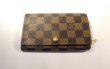 画像1: LOUIS VUITTON ダミエ 二つ折り財布　012